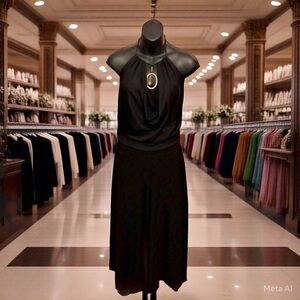 Open Back Disco Jumpsuit Backless Wide Leg - Size S